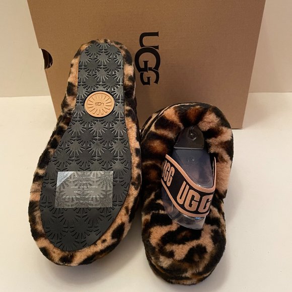 UGG Fluff Yeah Butterscotch Panther Print Slipper - Picture 6 of 6